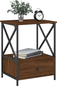vidaXL Κομοδίνο Καφέ Δρυς 50 x 41 x 65 εκ. από Επεξεργασμένο Ξύλο