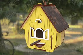 Intra απο ξύλο plywood 3mm-4mm πάχος Birdhouse Cut  | Τροφοδότης πουλιών | CNC Δίασταση 15x15 cm INTRAFABR-122677834