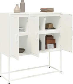 vidaXL Ντουλάπι Λευκό 100,5x39x107 εκ. Ατσάλινος