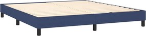 vidaXL Κρεβάτι Boxspring με Στρώμα &amp; LED Μπλε 180x200 εκ. Υφασμάτινο