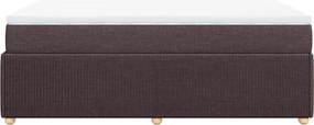 vidaXL Κρεβάτι Boxspring με Στρώμα Σκούρο Καφέ 120x190 εκ Υφασμάτινο