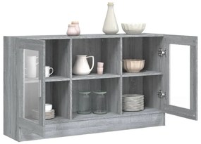 vidaXL Βιτρίνα Γκρι Sonoma 120x30,5x70 εκ. από Επεξεργασμένο Ξύλο