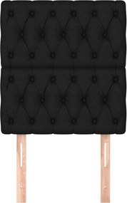 vidaXL Κεφαλάρι Μαύρο 80x7x118/128 εκ. Ύφασμα