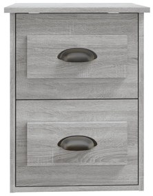 vidaXL Κομοδίνο Επιτοίχιο Γκρι Sonoma 41,5x36x53 εκ.