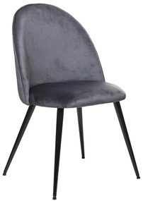 Καρέκλα Τραπεζαρίας (52x54x84) A-S Slano Velvet Grey 184908D
