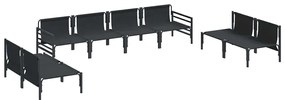 vidaXL Σετ Καναπέ Κήπου 8 pcs Ανθρακί Ατσάλι