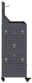 vidaXL Καρότσι εργαλείων με ράφι Ανθρακί 65 x 35 x 111 εκ Κρύα χάλυβας