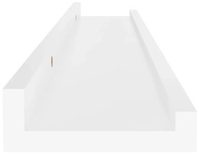 Ράφια Τοίχου 4 τεμ. Γυαλιστερό Λευκό 60 x 9 x 3 εκ.Λευκά - Λευκό