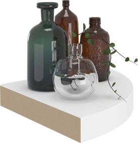 vidaXL Ράφια Τοίχου Γωνιακά 2 τεμ. Άσπρα 25x25x3,8 εκ. MDF