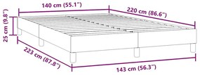 Box Spring Κρεβάτι χωρίς στρώμα Σκούρο πράσινο 140x220cm - Πράσινο