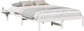 vidaXL Σκελετός Κρεβατιού Λευκό 150 x 200 cm Στερεά ξυλεία πεύκου