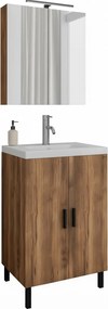 Drop Roma 50x39 Baroque Oak - Πάγκος με Νιπτήρα &amp; Κρυφοντουλαπο