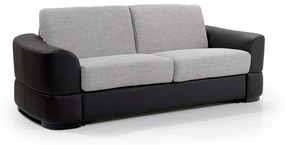 Καναπές τριθέσιος Beller, μαύρο-γκρι 221x85x100cm -STE-TED-121