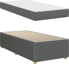 vidaXL Σκελετός Κρεβατιού Σκούρο Γκρι 90 x 200 cm ύφασμα