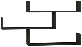 Ραφιέρα τοίχου Tiber pakoworld χρώμα ανθρακί 120x22x67εκ 119-000892