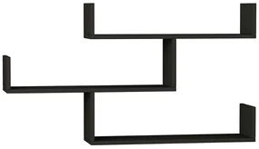 Ραφιέρα τοίχου Tiber pakoworld χρώμα ανθρακί 120x22x67εκ 119-000892