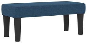 vidaXL Κρεβάτι με ελατήρια με στρώμα Μπλε 100 x 200 cm ύφασμα
