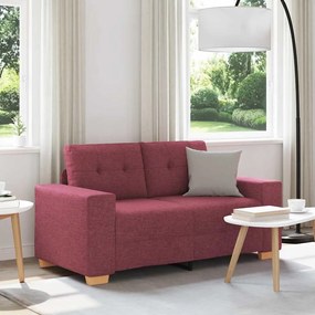 vidaXL Καναπές Διθέσιος Κόκκινος 160 x 77 x 82 εκ. Ύφασμα
