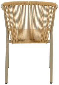 Καρέκλα - Πολυθρόνα Convince αλουμινίου στοιβαζόμενη με καφέ σκελετό-textilene-pe rattan 56x63x82 εκ. 56x63x82 εκ.