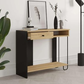 Megapap Κονσόλα Sirius Sapphire Oak - Silky Black 100x35x79εκ.