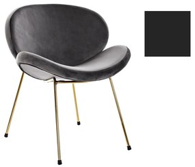 Καρέκλα DKD Home Decor Μαύρο Χρυσό πολυεστέρας Μέταλλο 62 x 58 x 73 cm