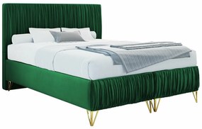 Κρεβάτι Logan 112, Διπλό, Πράσινο, 160x200, Ταπισερί, Τάβλες για Κρεβάτι, 160x209x120cm, 152 kg, Στρώμα: Ναι | Epipla1.gr
