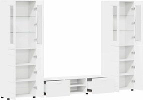 vidaXL Σετ επίπλου τηλεόρασης FLORIN 3 pcs Λευκό Επεξεργασμένο ξύλο