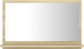 vidaXL Καθρέφτης Μπάνιου Sonoma Δρυς 60 x 10,5 x 37 εκ. Επεξ. Ξύλο