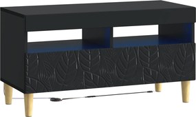 vidaXL 5 Τεμάχια LED Τηλεοπτικού Ντουλαπιού Μαύρο Επεξεργασμένο Ξύλο