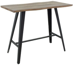 Τραπέζι Μπαρ Fortitude 093-000014 140x70x103,5cm Walnut-Black Mdf, Metal