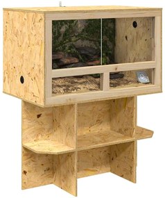 vidaXL Βάση Terrarium Καφέ 80 x 50 x 50 εκ OSB