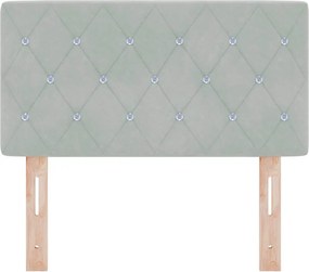 vidaXL Κεφαλάρι Ανοιχτό γκρι 80 cm Βελούδο