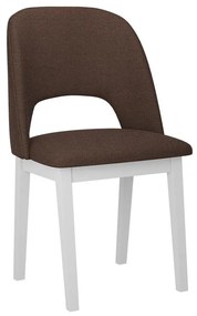 Καρέκλα Victorville 333, Άσπρο, Καφέ, 82x45x45cm, 6 kg, Ταπισερί, Ξύλινα, Ξύλο: Οξιά | Epipla1.gr