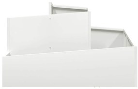 vidaXL Γλάστρα Κήπου Λευκό 80 x 80 x 50 εκ. Κρύα έλαση από χάλυβα