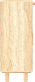 vidaXL Συρταριέρα Καφέ 60x30x75 εκ. Μασίφ Πεύκο &amp; Φυσικό Ρατάν