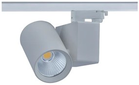 Σποτ Φωτιστικό Ράγας LED IP20 Τριφασικό  20W 3000K Lisor ACA LISOR2030G4 Γκρι