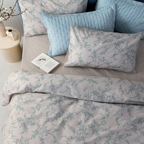 Σεντόνια FL6264 (Σετ 4τμχ) Blue Palamaiki Διπλό 200x260cm 100% Βαμβάκι