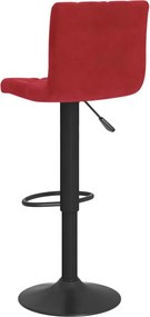 vidaXL Σκαμπό Μπαρ 2 τεμ. Μπορντό Βελούδινα