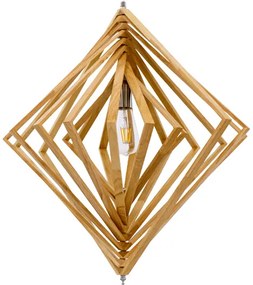 01431 GloboStar® GLOBOSTAR® OCTAVE 01431 Μοντέρνο Κρεμαστό Φωτιστικό Οροφής με Ντουί 1 x E27 AC 220-240V IP20 - Μπεζ - Μ64 x Π64 x Y66cm