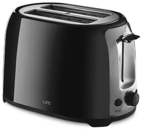 Life Crispy Φρυγανιέρα 2 Θέσεων 750W Μαύρη (221-0258)