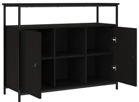vidaXL Μπουφές Μαύρος 100x35x80 εκ. από Επεξεργασμένο Ξύλο
