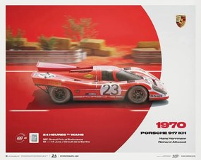 Εκτύπωση τέχνης Porsche 917 KH - 1970 100th Anniversary - 24h Le Mans Poster