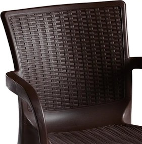 Καρέκλα - Πολυθρόνα Festive PP σκούρο καφέ 60x60x82 εκ.