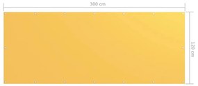 Διαχωριστικό Βεράντας Κίτρινο 120 x 300 εκ. Ύφασμα Oxford - Κίτρινο