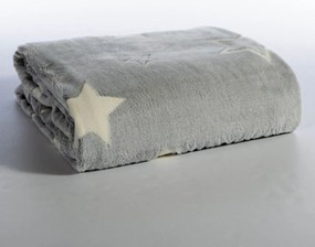 Φωσφοριζέ Κουβέρτα Fleece Μονή (160x220) Nef-Nef Homeware Junior Starlight Grey