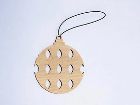 Intra απο ξύλο plywood 3mm-4mm πάχος – Χριστουγεννιάτικη διακόσμηση με μπάλα 35x40 cm INTRAVECTRY-MY545426