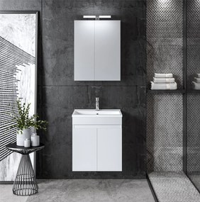 Set Bathroom Furniture OMEGA 50 White Gloss 50x46x135 εκ.