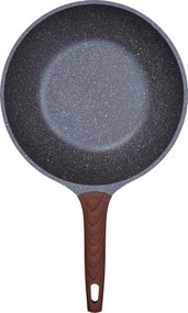 Αντικολλητικό Wok (28εκ.) Πρεσσαριστού Αλουμινίου Estia Stone