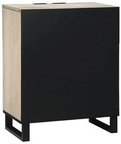 vidaXL Πλαϊνό γραφείο Λευκό 60 x 33.5 x 75 εκ. Μασίφ ξύλο μάνγκο