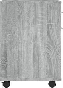 vidaXL Ντουλάπι Με Ροδάκια Γκρι Sonoma 45 x 38 x 54 εκ. Επεξεργ. Ξύλο